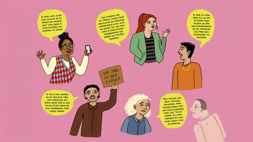 Cancelgesprek kopfkinoillustration wereldmuseum